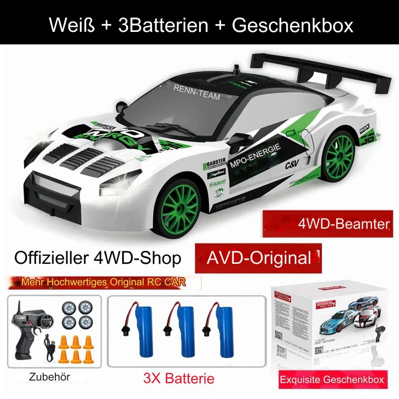 4WD Super Drift RC Auto mit Heckspoiler