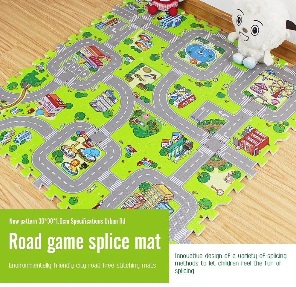 Spielmatte im Straßenmotiv